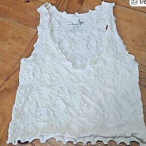 Free People “intimately” Here for You ivory crop tank top women's m/l